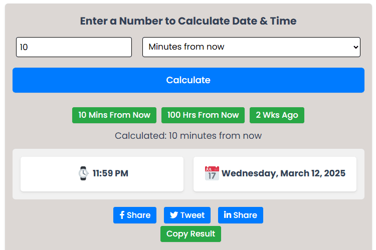 Date Time Calculator Find Past Future Dates Instantly